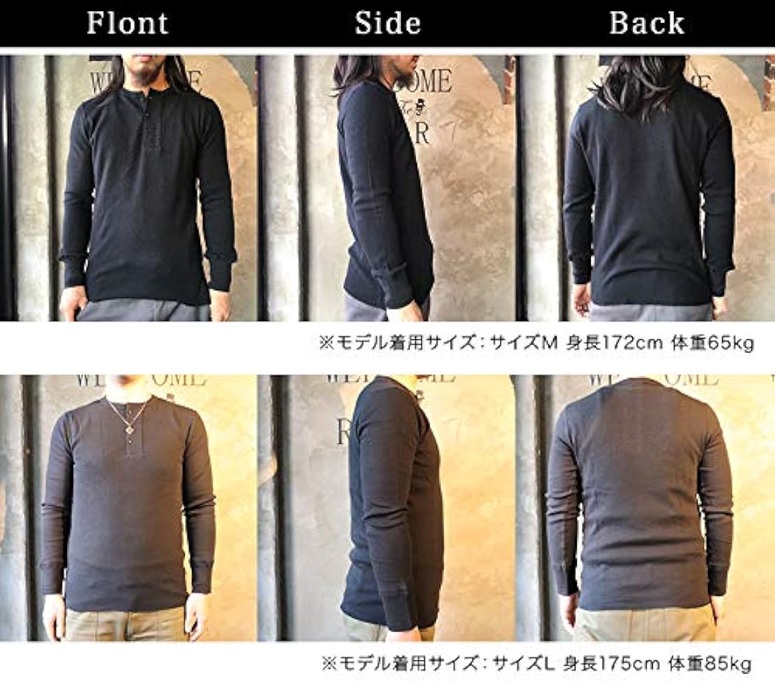 Amazon | グラッドハンド 11 ヘンリーネック Tシャツ メンズ